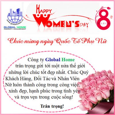 THƯ CHÚC MỪNG NGÀY QUỐC TẾ PHỤ NỮ 8/3/2021 CỦA  BAN GIÁM ĐỐC GLOBAL HOME