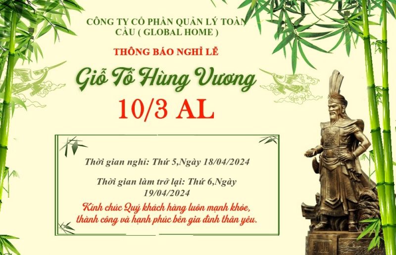 TH&Ocirc;NG B&Aacute;O LỊCH NGHỈ LỄ GIỖ TỔ H&Ugrave;NG VƯƠNG