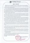 Thư Cảm ơn Từ CT HĐQT nh&acirc;n kỷ niệm 3 năm ng&agrave;y th&agrave;nh lập C&ocirc;ng Ty CP Quản L&yacute; Nh&agrave; To&agrave;n Cầu (Global Home)