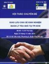 HỘI THẢO CHUYÊN ĐỀ: GIAO LƯU CHIA SẺ KINH NGHIỆM QUẢN LÝ TÒA NHÀ TẠI TP.HCM