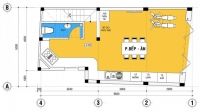 Bố tr&iacute; nh&agrave; 4 tầng tr&ecirc;n mảnh đất x&eacute;o 43m2